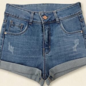 SHORT JEAN ZABA CLASICO CON DOBLEZ