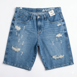 Bermuda jean hombre rígida