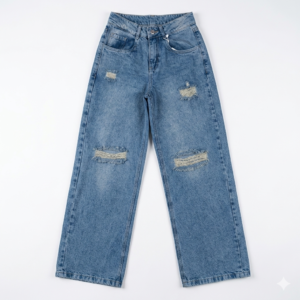 Pantalón mujer Baggy roto