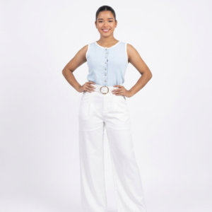 Conjunto palazzo y blusa chaleco