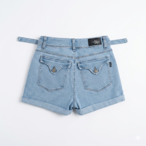 Shorts jean ajustable