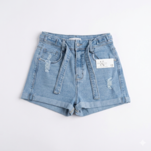 Shorts jean ajustable