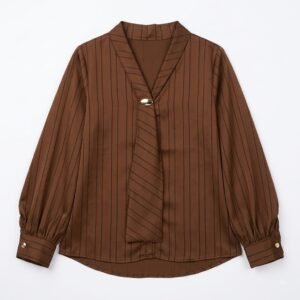 Blusa satinada rayada