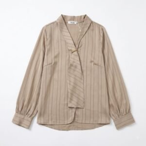 Blusa satinada rayada